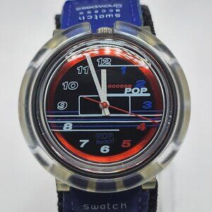 Swatch Watch Pop Snowpass Unisex 1998 PKB101 New Battery Vintage